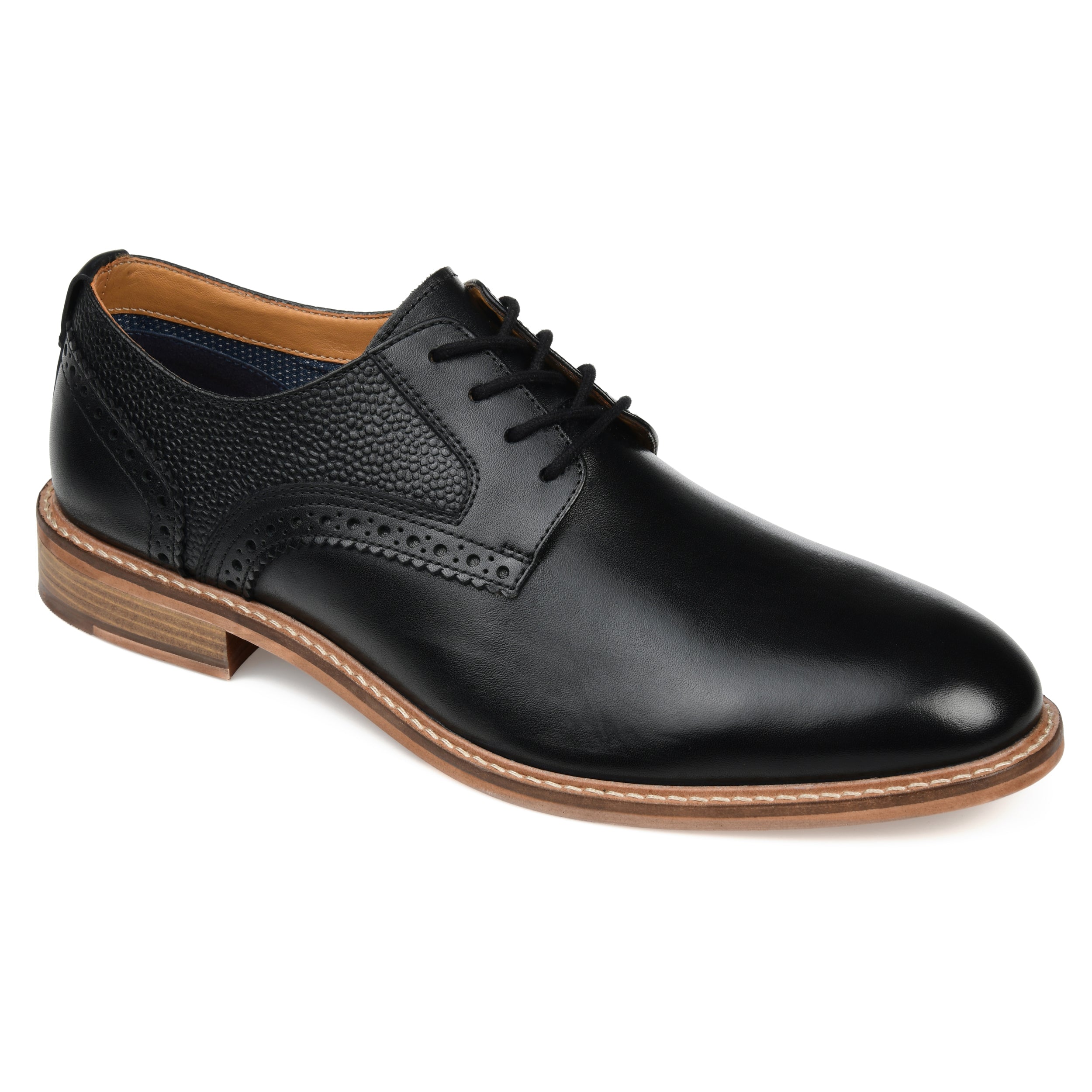 Slant Cap Toe Deep Cut Espresso Leather Double Shade Men's Formal Shoe