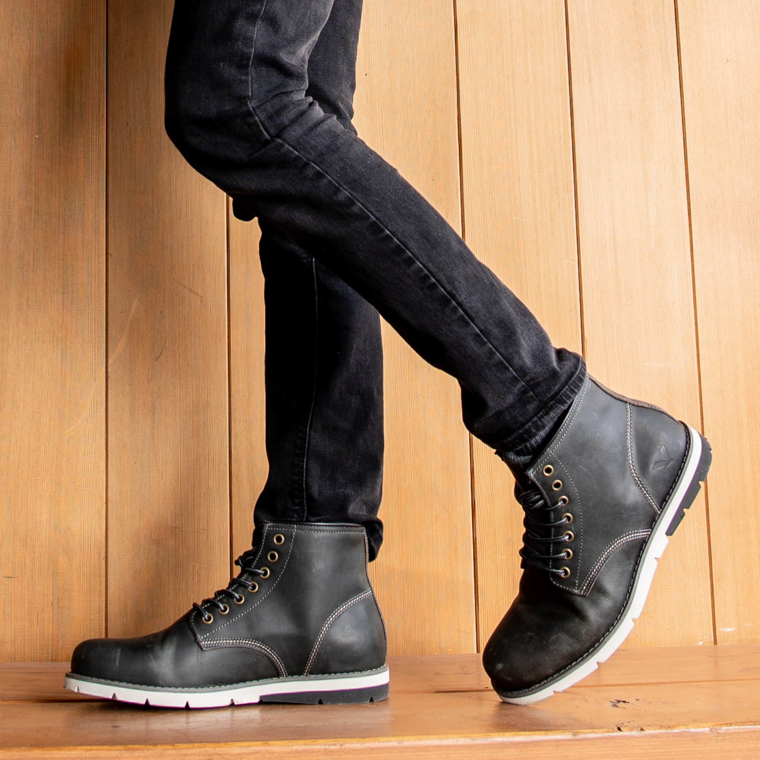 Wide lace up sales boots