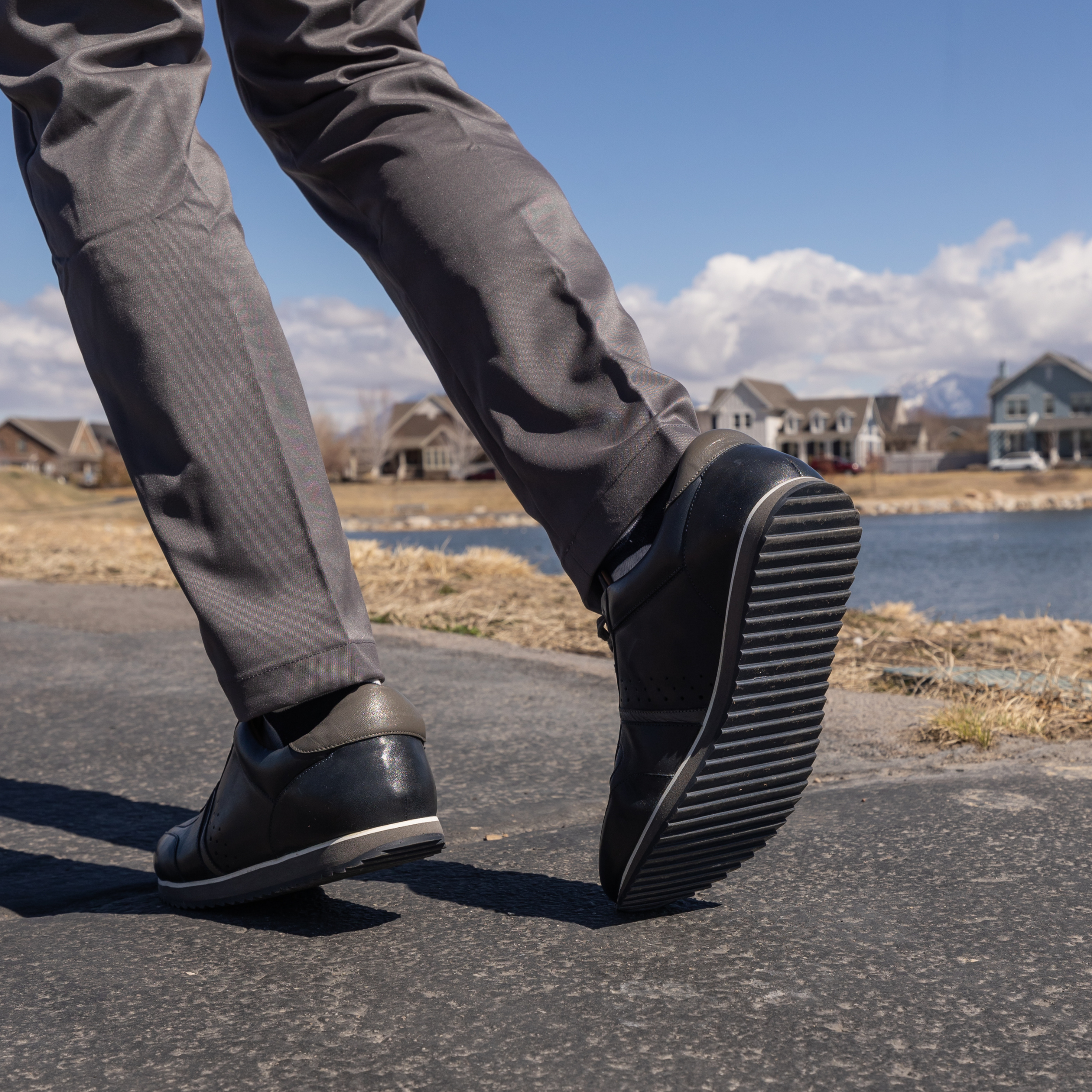 FENWAY Men s Memory Foam Leather Sneaker Thomas Vine